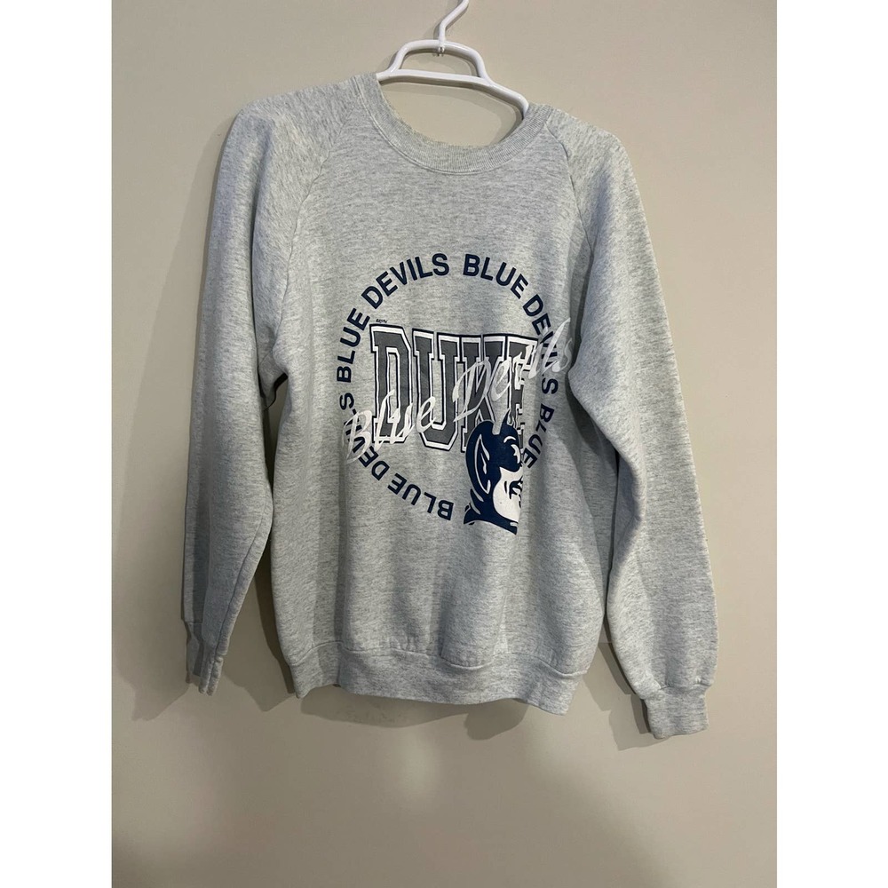 Duke Blue Devils Gray Graphic Crewneck Sweatshirt